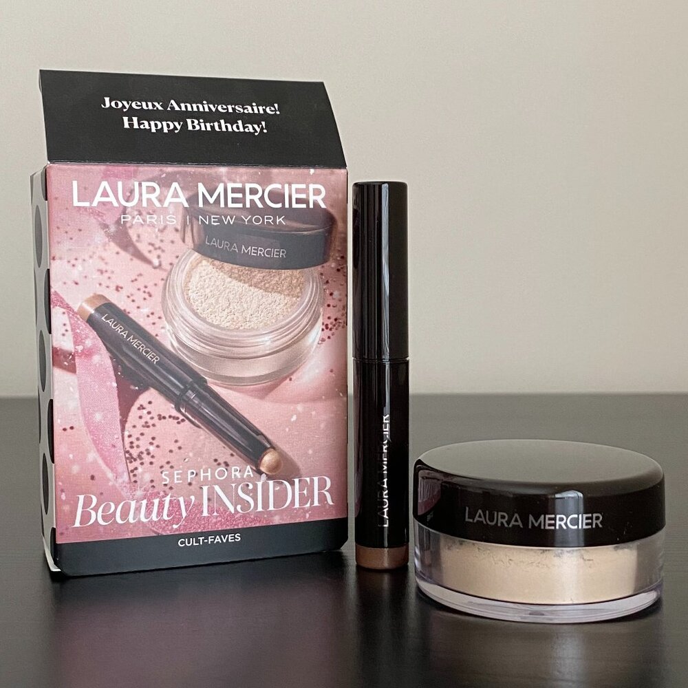 Laura Mercier Set: Translucent Loose Setting Powder and Caviar Eyeshadow Stick